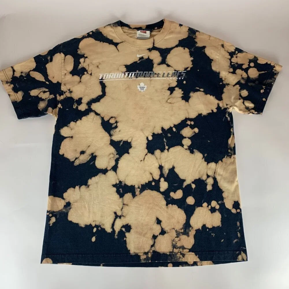 Toronto Maple Leafs NHL Vintage Nike Tie Dye Crewneck Shirt Mens Large